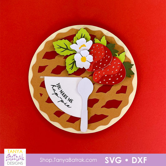 Rotating Strawberry Pie Card