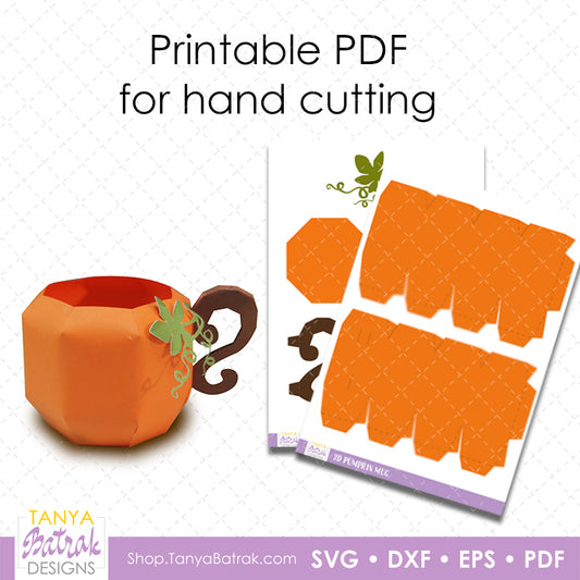 3D Paper Pumpkin Mug