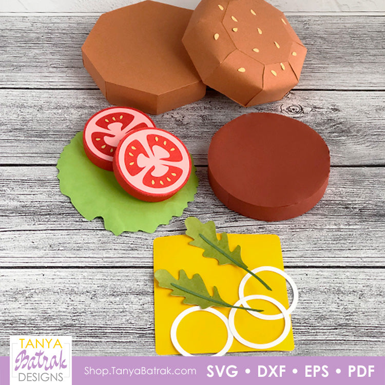 3D Paper Cheeseburger