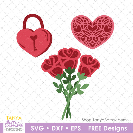 Valentine's Day Set (Free SVG)