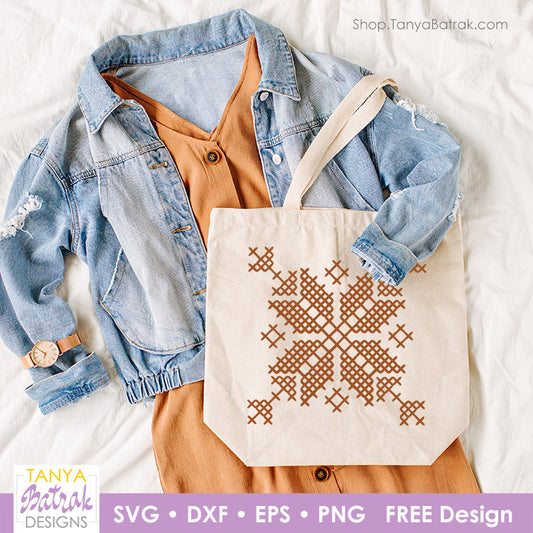 Cross Stitch Motif (Free SVG)
