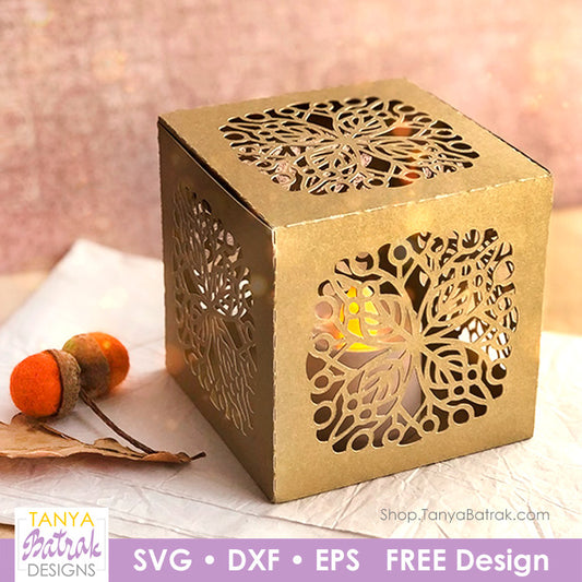 Gift Box Lantern (Free SVG)