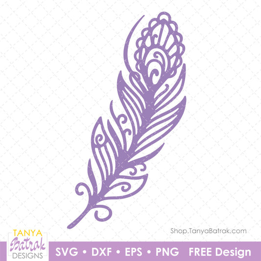 Elegant Feather (Free SVG)