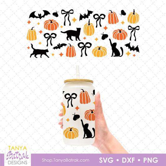 Halloween Glass Can Wrap