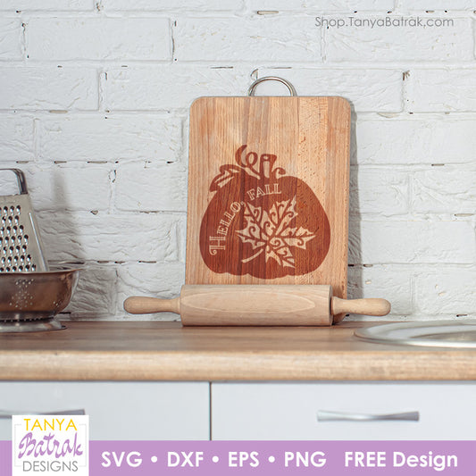 Hello Fall Pumpkin (Free SVG)