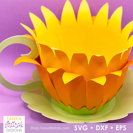 Paper Sunflower Cup Gift Box