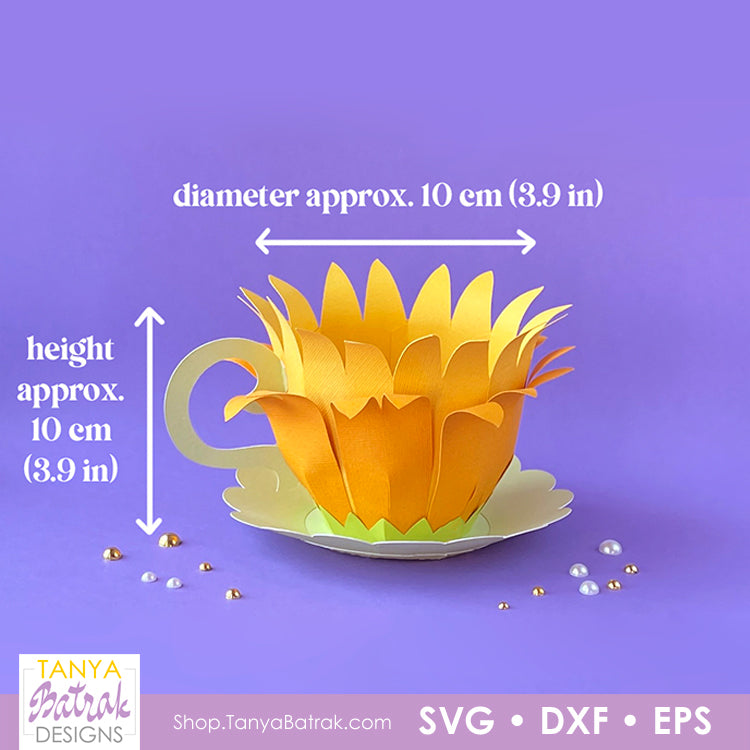 Paper Sunflower Cup Gift Box