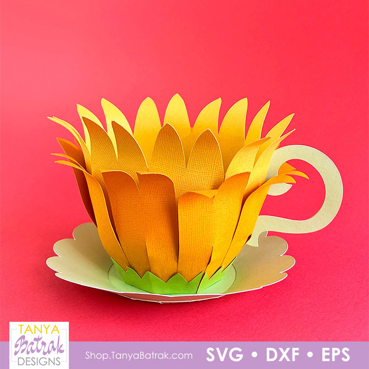 Paper Sunflower Cup Gift Box