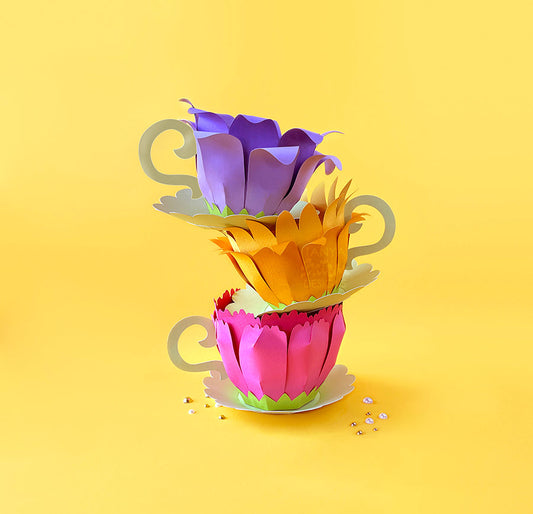 Paper gift box SVG template