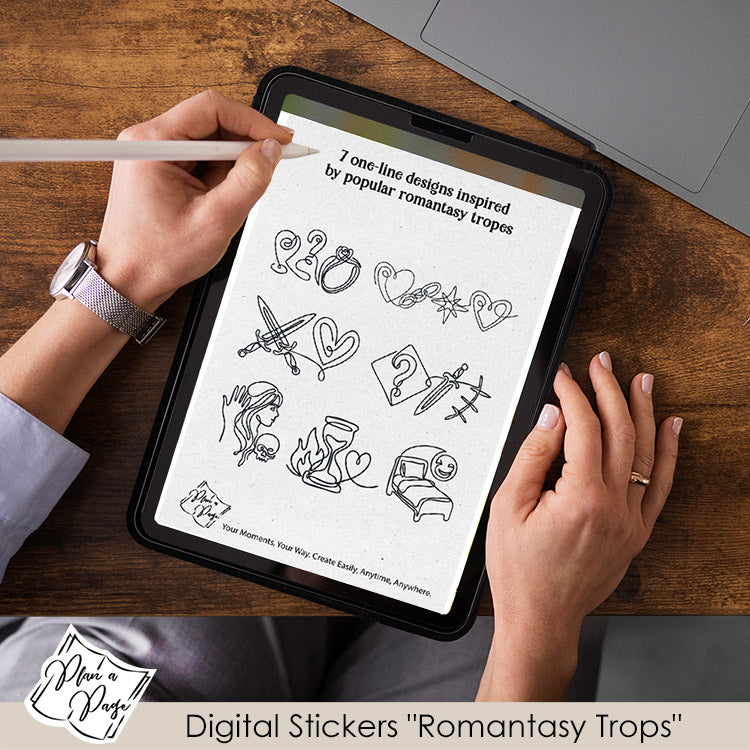 Romantasy Book Trops Stickers