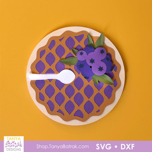 Rotating Blueberry Pie Card