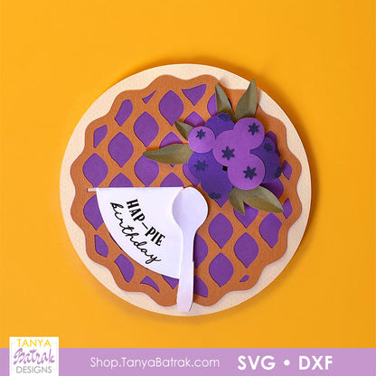 Rotating Blueberry Pie Card