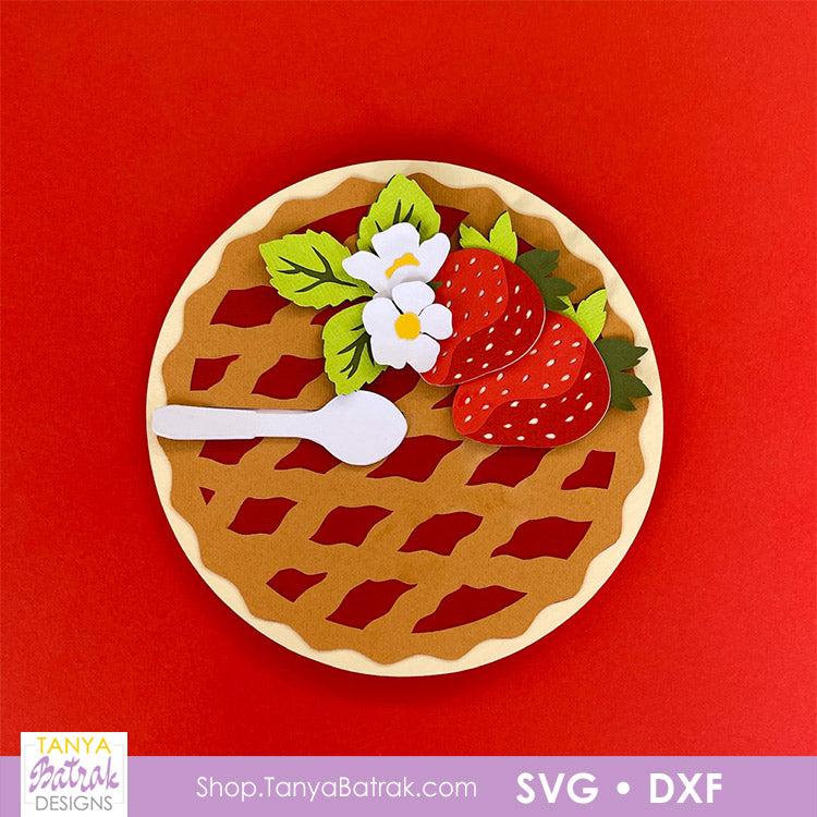Rotating Strawberry Pie Card