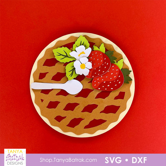 Rotating Strawberry Pie Card