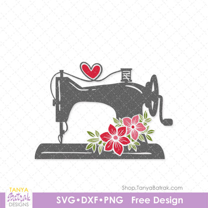 Vintage Sewing Machine (Free SVG)