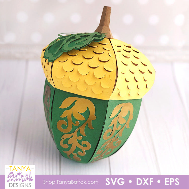 3D Paper Acorn – Tanya Batrak Designs