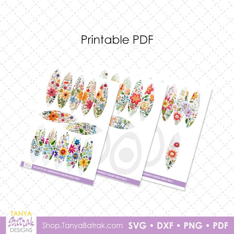 3D Easter Egg With Embroidered Patterns