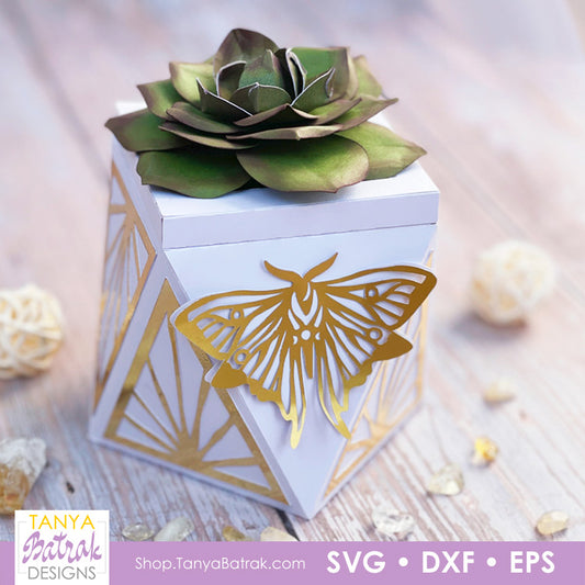DIY Paper Succulent in Geometric Flower Pot