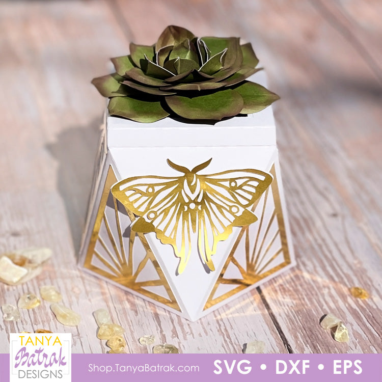 Paper Succulent SVG flower pot box