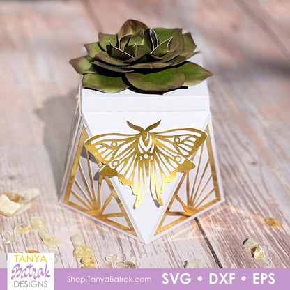 Paper Succulent SVG flower pot box