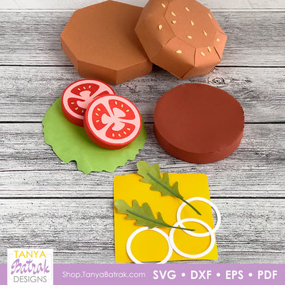 3D Paper Cheeseburger