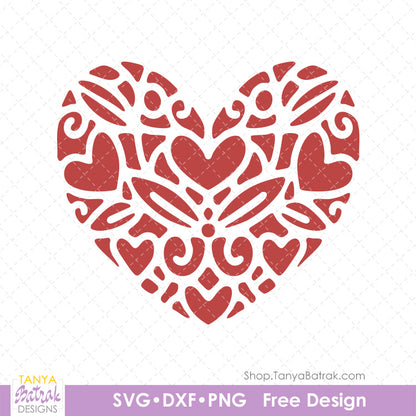 Heart Stencil (Free SVG)
