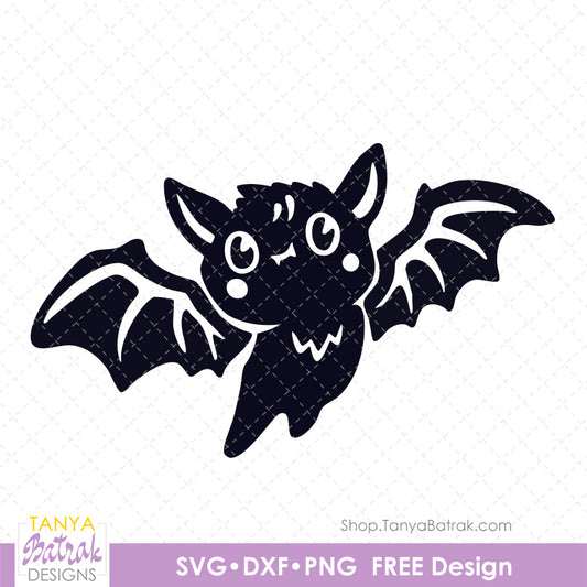 Cute Bat (Free SVG)
