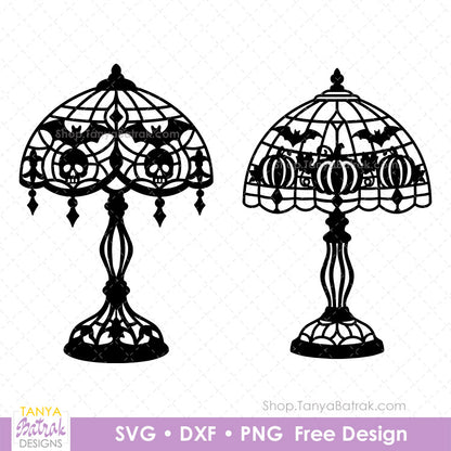 Halloween Tiffany Lamp (free SVG)