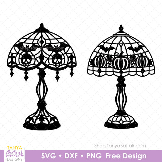 Halloween Tiffany Lamp (free SVG)