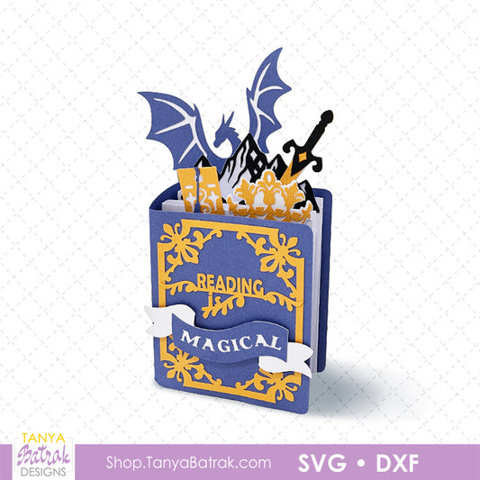 Fantasy Book Pop-Up Box Card
