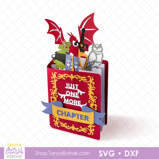 Fantasy Book Pop-Up Box Card