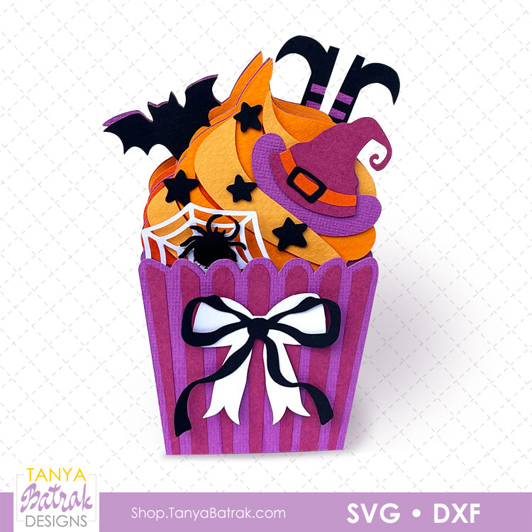 Cupcake Pop-Up Card with Witch Hat