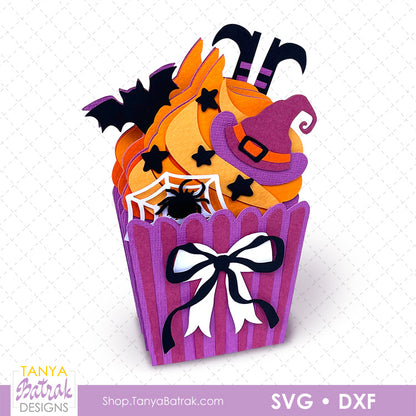 Cupcake Pop-Up Card with Witch Hat