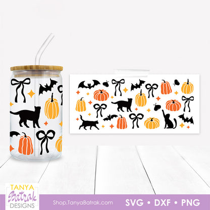 Halloween Glass Can Wrap
