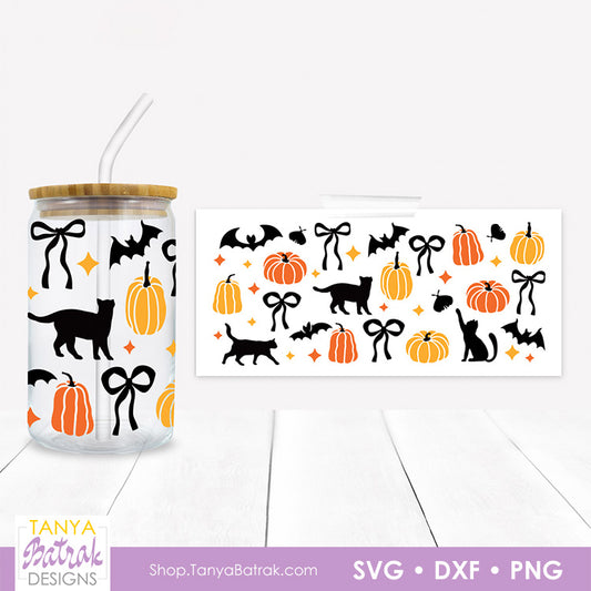 Halloween Glass Can Wrap