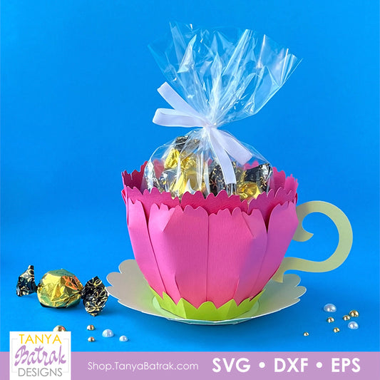 Paper Peony Flower Cup Gift Box