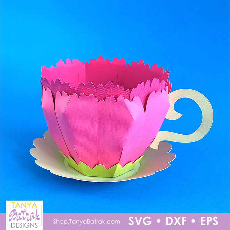 Paper Peony Flower Cup Gift Box