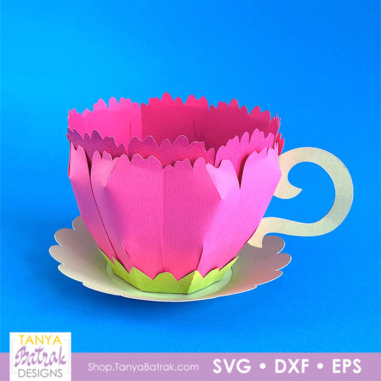 Paper Peony Flower Cup Gift Box