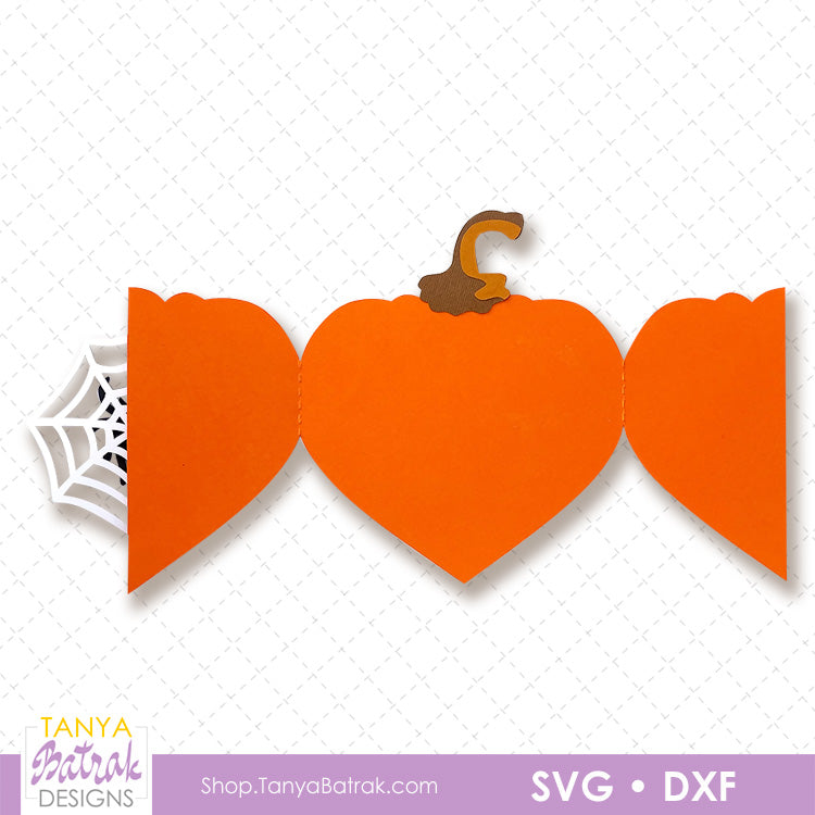Halloween Pumpkin Heart Card with Spider