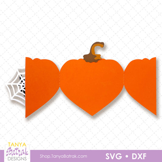 Halloween Pumpkin Heart Card with Spider
