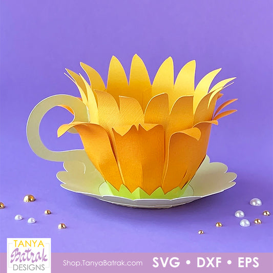 Paper Sunflower Cup Gift Box