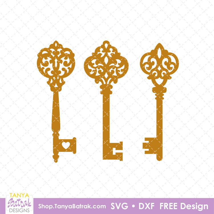 Vintage Key Set (Free SVG)
