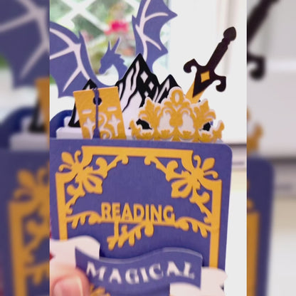 Fantasy Book Pop-Up Box Card